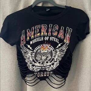 Windsor Black Graphic Crop Top